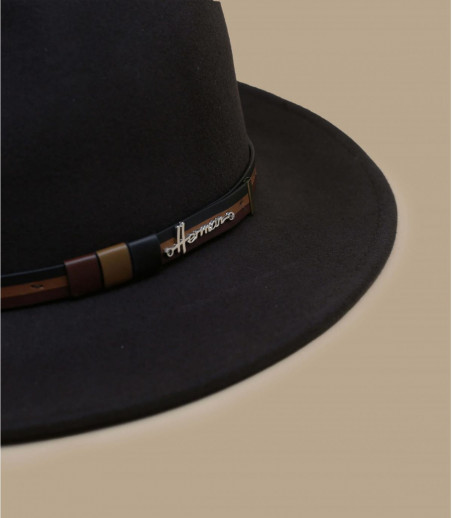 brown fedora wool